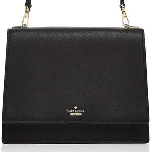 Kate Spade Sophie Leather Shoulder Bag Black NWT